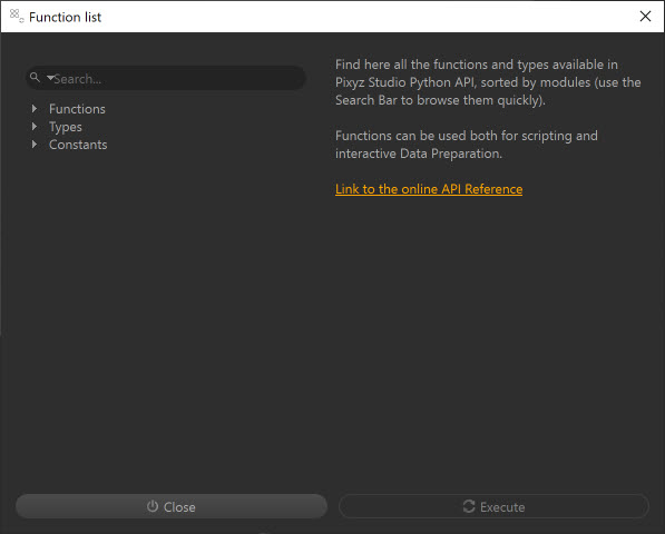 Screen Function List Function List